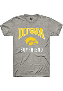 Rally Iowa Hawkeyes Grey Boyfriend Short Sleeve T Shirt