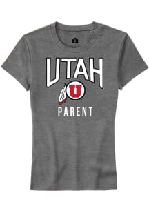 Rally Utah Utes Womens Grey Parent Short Sleeve T-Shirt