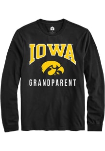 Rally Iowa Hawkeyes Black Grandparent Long Sleeve T Shirt