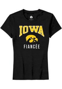 Rally Iowa Hawkeyes Womens Black Fiancée Short Sleeve T-Shirt