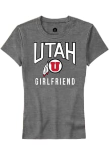 Rally Utah Utes Womens Grey Girlfriend Short Sleeve T-Shirt