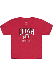 Rally Utah Utes Youth Red Brother Short Sleeve T-Shirt