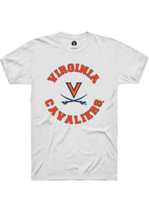 Rally Virginia Cavaliers White Circle Short Sleeve T Shirt