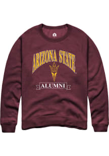 Rally Arizona State Sun Devils Mens Maroon Alumni Banner Long Sleeve Crew Sweatshirt