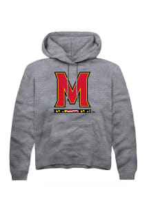 Mens Maryland Terrapins Grey Rally Primary Hooded Sweatshirt