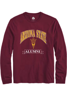 Rally Arizona State Sun Devils Maroon Alumni Banner Long Sleeve T Shirt