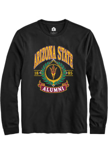 Rally Arizona State Sun Devils Black Alumni Wreath Long Sleeve T Shirt