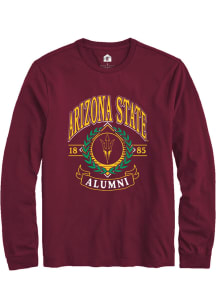 Rally Arizona State Sun Devils Maroon Alumni Wreath Long Sleeve T Shirt
