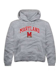 Summit Sportswear Maryland Terrapins Youth Grey Arch Logo Long Sleeve Hoodie