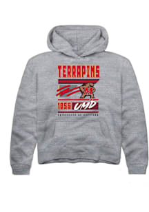Summit Sportswear Maryland Terrapins Youth Grey Retro Long Sleeve Hoodie