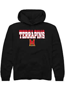 Summit Sportswear Maryland Terrapins Youth Black Repeat Long Sleeve Hoodie