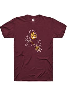 Rally Arizona State Sun Devils Maroon Alt Logo Short Sleeve T Shirt