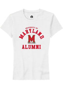 Maryland Terrapins White Rally Alumni Arch Short Sleeve T-Shirt