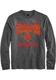 Mens Maryland Terrapins Charcoal Rally Baseball Tee