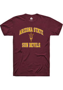 Rally Arizona State Sun Devils Maroon Number 1 Primary Short Sleeve T Shirt