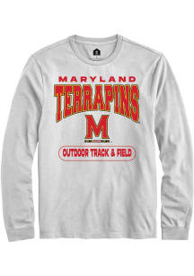 Mens Maryland Terrapins White Rally Outdoor Track &amp; Field Tee