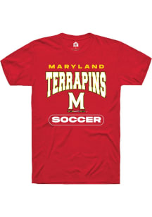 Maryland Terrapins Red Rally Soccer Short Sleeve T Shirt