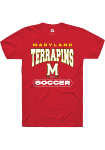 Maryland Terrapins Red Rally Soccer Short Sleeve T Shirt