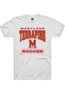 Maryland Terrapins White Rally Soccer Short Sleeve T Shirt