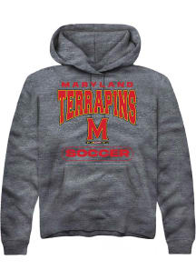 Mens Maryland Terrapins Charcoal Rally Soccer Hooded Sweatshirt