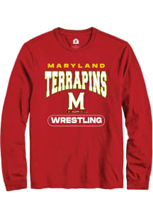 Mens Maryland Terrapins Red Rally Wrestling Tee