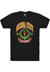 Rally Arizona State Sun Devils Black Alumni Wreath Short Sleeve T Shirt