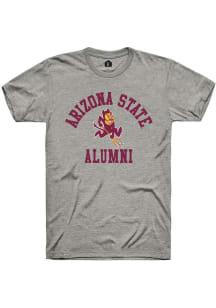 Rally Arizona State Sun Devils Grey Alumni Arch Short Sleeve T Shirt
