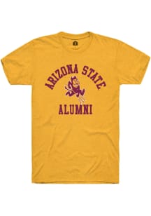 Rally Arizona State Sun Devils Gold Alumni Arch Short Sleeve T Shirt
