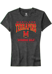 Summit Sportswear Maryland Terrapins Womens Charcoal Womens Golf Short Sleeve T-Shirt
