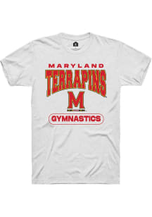 Maryland Terrapins White Summit Sportswear Gymnastics Short Sleeve T Shirt