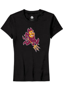 Rally Arizona State Sun Devils Womens Black Alt Logo Short Sleeve T-Shirt