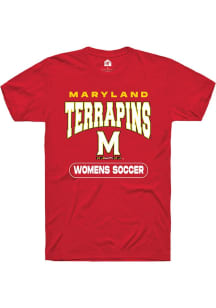 Maryland Terrapins Red Rally Womens Soccer Short Sleeve T Shirt