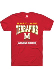 Maryland Terrapins Red Rally Womens Soccer Short Sleeve T Shirt