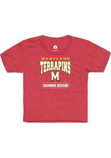 Youth Maryland Terrapins Red Rally Womens Soccer Short Sleeve T-Shirt