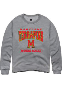 Mens Maryland Terrapins Grey Rally Womens Soccer Crew Sweatshirt