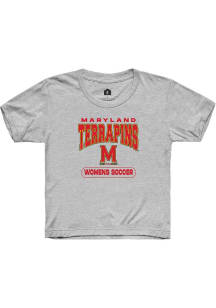 Youth Maryland Terrapins Grey Rally Womens Soccer Short Sleeve T-Shirt