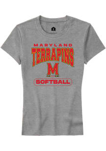 Maryland Terrapins Grey Rally Softball Short Sleeve T-Shirt