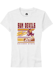 Rally Arizona State Sun Devils Womens White Retro Short Sleeve T-Shirt