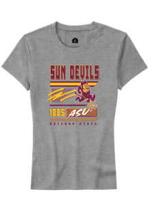 Rally Arizona State Sun Devils Womens Grey Retro Short Sleeve T-Shirt