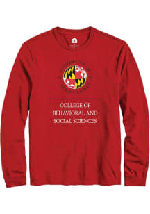 Mens Maryland Terrapins Red Rally College of Behavioral and Social Sciences Tee