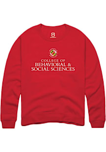 Summit Sportswear Maryland Terrapins Mens Red College of Behavioral and Social Sciences Long Sleev..