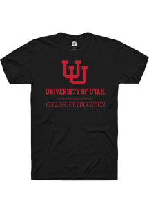 Rally Utah Utes Black College of Education Short Sleeve T Shirt