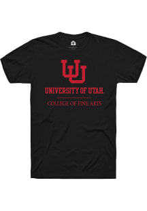 Rally Utah Utes Black College of Fine Arts Short Sleeve T Shirt
