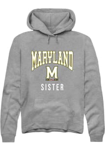 Mens Maryland Terrapins Grey Rally Sister Hooded Sweatshirt