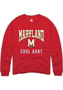 Mens Maryland Terrapins Red Rally Cool Aunt Crew Sweatshirt