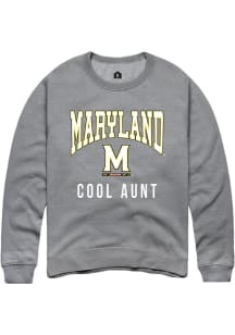 Mens Maryland Terrapins Grey Rally Cool Aunt Crew Sweatshirt