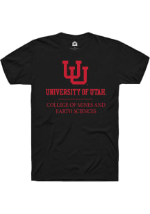 Rally Utah Utes Black College of Mines and Earth Sciences Short Sleeve T Shirt