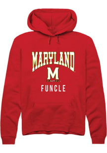 Mens Maryland Terrapins Red Rally Funcle Hooded Sweatshirt