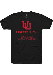 Rally Utah Utes Black David Eccles School of Business Short Sleeve T Shirt