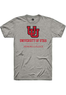 Rally Utah Utes Grey Honors College Short Sleeve T Shirt